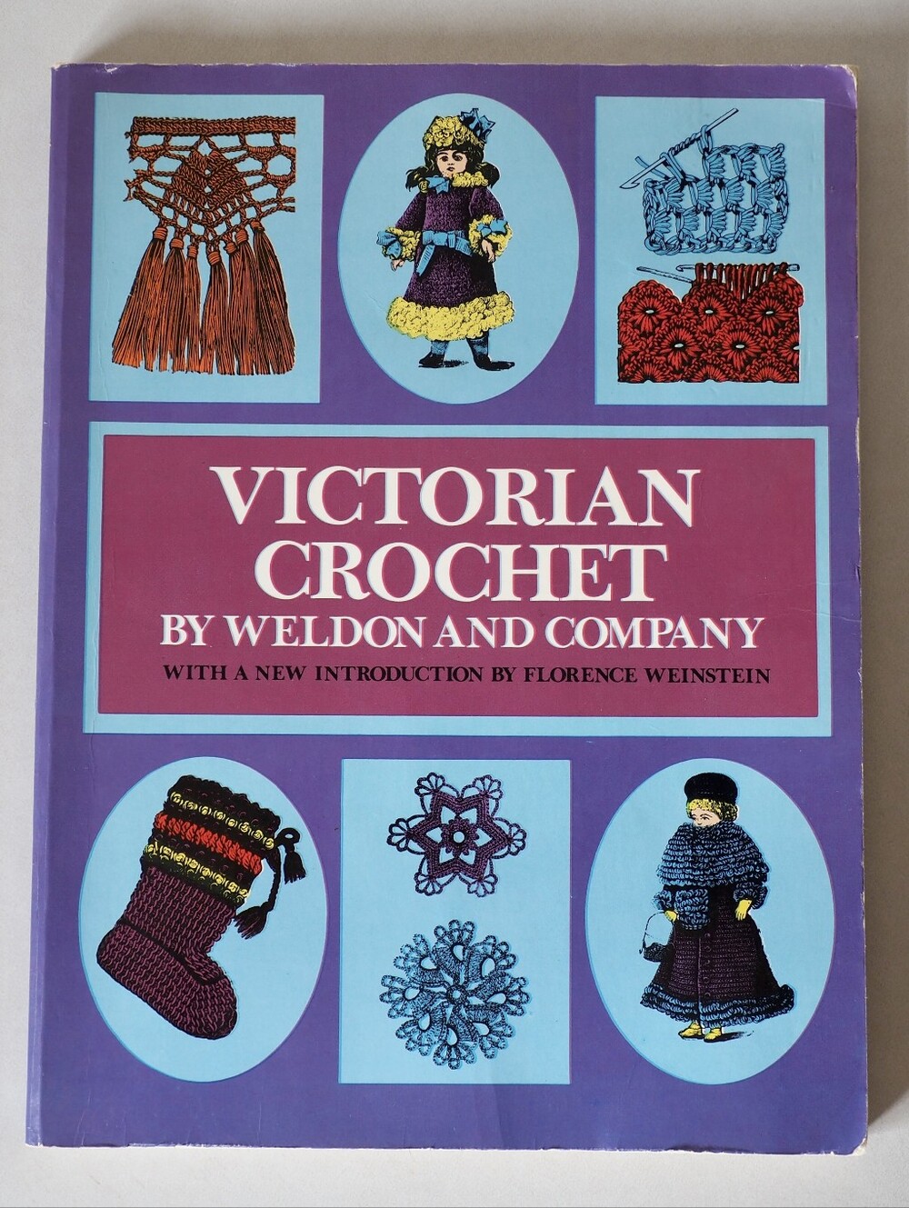 Victorian Crochet Antique Pattern Book Weldon Company Dover Clothes Bags Edgings